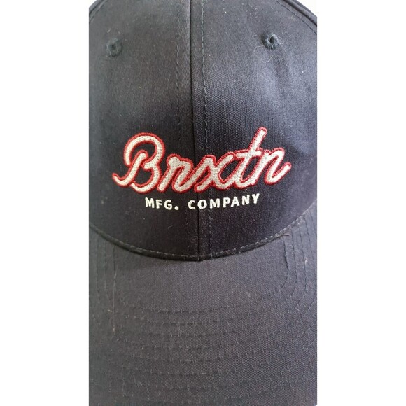 Brixton Supply Company Snapback Baseball Cap Hat Navy Blue Red Graphic Logo Dad - Picture 4 of 7